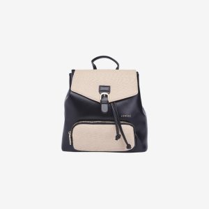 Lorenz Flapover Backpack Black/Beige